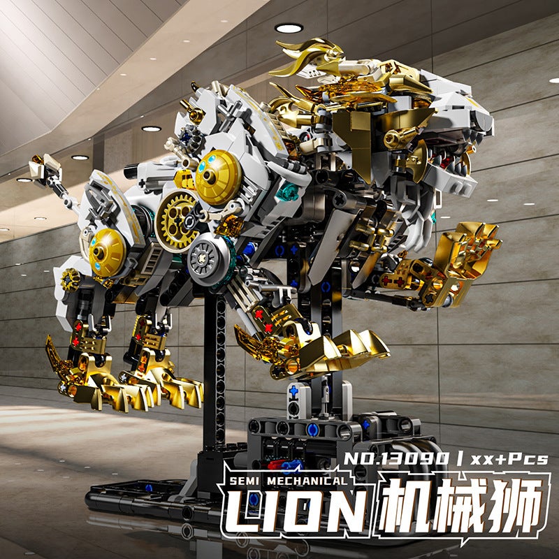 Meiji 13090 Mechanical Lion Mechanical Linkage Model Kidsren'S Assembled Building Blocks Boys Educational Toys - Image 2